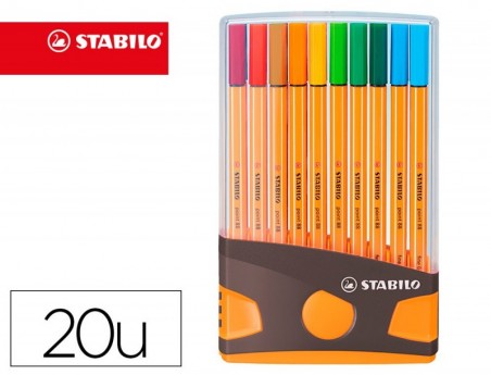 MARCADOR STABILO PONTA DE FIBRA POINT 88 COR PARADE ANTRACIT