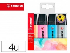 MARCADOR STABILO BOSS FLUORESCENTE 70 PASTEL ESTOJO DE 4 UNI