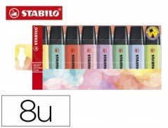 MARCADOR STABILO BOSS FLUORESCENTE 70 PASTEL ESTOJO DE 8 UNI