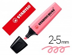 MARCADOR STABILO BOSS FLUORESCENTE 70 PASTEL ROSA CEREJA