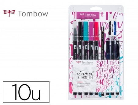 CONJUNTO LETTERING TOMBOW ADVANCED 10 PECAS