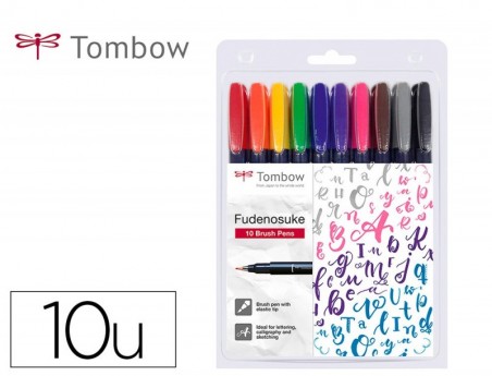 MARCADOR TOMBOW PONTA PINCEL DUAL FUDENOSUKE PONTA DURA TINT