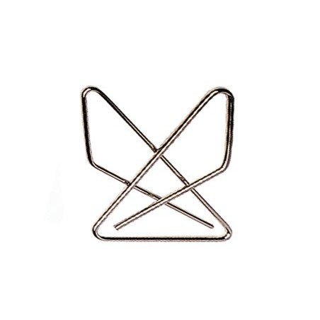 CLIPS BORBOLETA NIQUELADOS - CAIXA DE 12 - GRANDE