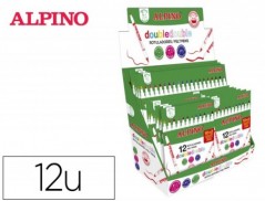 MARCADOR ALPINO DOBLE PONTA DUPLA GROSSA E PONTA FINA EXPOSI