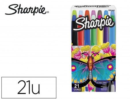MARCADOR SHARPIE PERMANENTE PACK BORBOLETA DE 14 UNIDADES PO