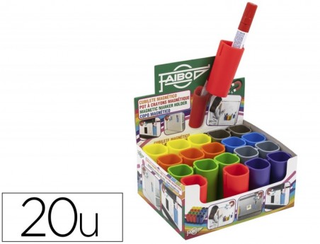 PORTA LAPIS FAIBO MAGNETICO CORES SORTIDAS EXPOSITOR 20 UNID