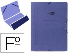 10un PASTA DE ELASTICOS LIDERPAPEL, FOLIO, COM BOLSA AZUL