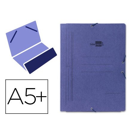 10un PASTA DE ELASTICOS LIDERPAPEL, QUARTO, COM BOLSA AZUL