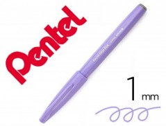 10un CANETA PINCEL PENTEL TOUCH PARA CALIGRAFIA COR VIOLETA
