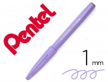 10un CANETA PINCEL PENTEL TOUCH PARA CALIGRAFIA COR VIOLETA