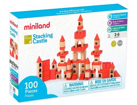 JUEGO MINILAND DE CONSTRUCCCION 100 PIEZAS MATERIAL MADERA E