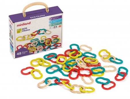 JUEGO MINILAND SET DE ESLABONES 48 PIEZAS MATERIAL ECO FRIEN