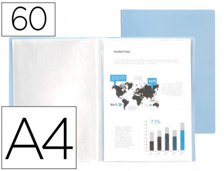 CAPA CATALOGO LIDERPAPEL 60 BOLSAS POLIPROPILENO DIN A4 CELE