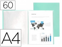 CAPA CATALOGO LIDERPAPEL 60 BOLSAS POLIPROPILENO DIN A4 VERD