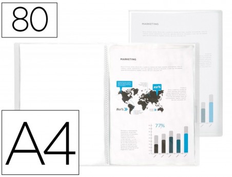 CAPA CATALOGO LIDERPAPEL 80 BOLSAS POLIPROPILENO DIN A4 TRAN