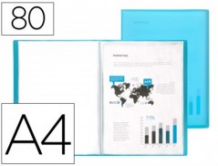 CAPA CATALOGO LIDERPAPEL 80 BOLSAS POLIPROPILENO DIN A4 AZUL
