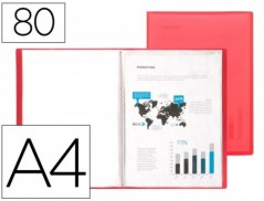 CAPA CATALOGO LIDERPAPEL 80 BOLSAS POLIPROPILENO DIN A4 VERM