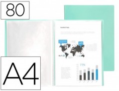 CAPA CATALOGO LIDERPAPEL 80 BOLSAS POLIPROPILENO DIN A4 VERD