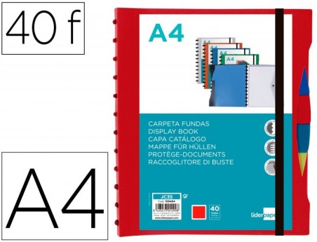 PASTA LIDERPAPEL A4 COM 40 BOLSAS INTERCAMBIAVEIS 5 SEPARADO