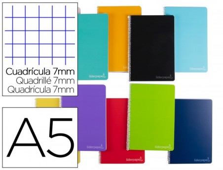 CADERNO ESPIRAL LIDERPAPEL A5 MICRO WITTY CAPA DURA 140F 75G