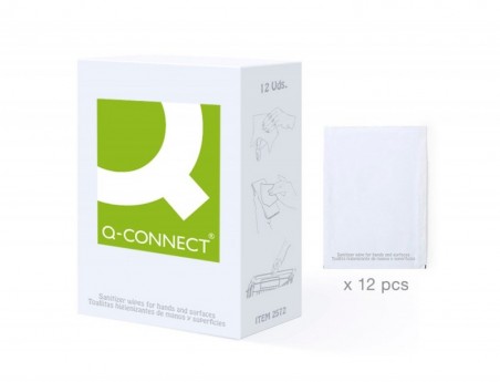 TOALHITA HIGIENIZANTE HIDROALCOOLICAS Q-CONNECT CAIXA DE 12