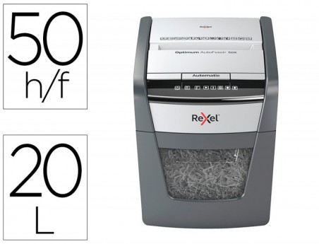 DESTRUIDORA DE DOCUMENTOS REXEL OPTIMUM AUTOFEED+ 50X EU CAP