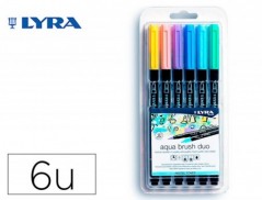 MARCADOR LYRA AQUA BRUSH AGUARELAVEL DUPLA PONTA E PINCEL TO