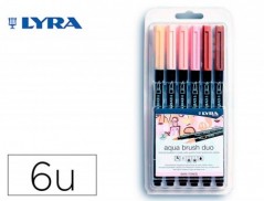 MARCADOR LYRA AQUA BRUSH AGUARELAVEL DUPLA PONTA E PINCEL TO