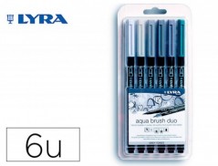 MARCADOR LYRA AQUA BRUSH AGUARELAVEL DUPLA PONTA E PINCEL TO