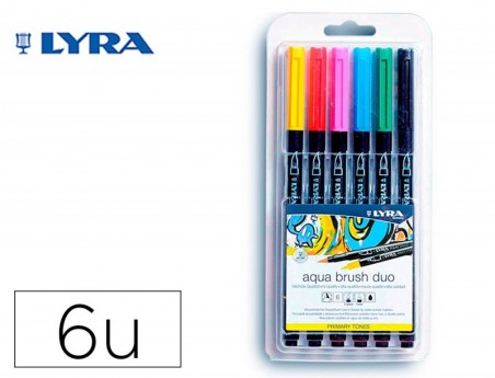 MARCADOR LYRA AQUA BRUSH AGUARELAVEL DUPLA PONTA E PINCEL TO