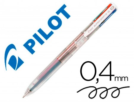 12un ESFEROGRAFICA PILOT SUPERGRIP G 4 CORES RETRATIL TINTA