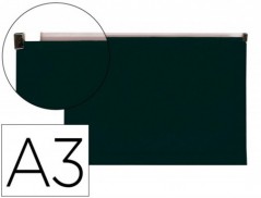 10un BOLSA PORTA DOCUMENTOS LIDERPAPEL A3 COM FECHO PRETO OP