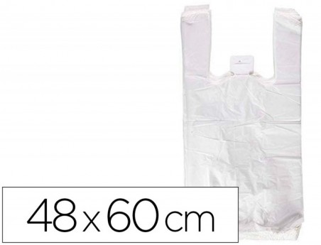 90un BOLSA RECICLADA 70% BRANCA 50 MC 48X60 CM APTA LEGISLAC