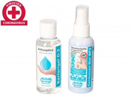 GEL HIDROALCOOLICO HIGIENIZANTE PACK BACTERIGEL FRASCO SPRAY