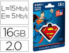 PEN DRIVE USB EMTEC FLASH 16 GB USB 2.0 COLLECTOR SUPERMAN