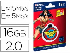 PEN DRIVE USB EMTEC FLASH 16 GB USB 2.0 COLLECTOR WONDER WOM