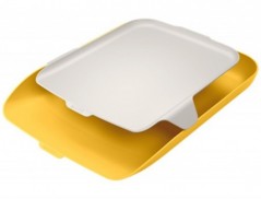 BANDEJA ORGANIZADORA EM PLASTICO LEITZ COSY AMARELO