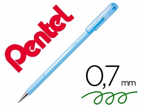 12un ESFEROGRAFICA PENTEL BK77 ANTIBACTERIAL VERDE