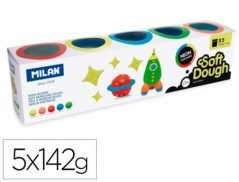 PLASTICINA MILAN PARA MODELAR SOFT DOUGH NEON CAIXA DE 5 FRA