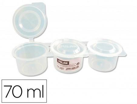COPO MISTURA DE TINTAS MILAN TRIPLE COM TAMPA 70 ML