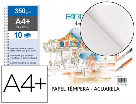 BLOCO DE DESENHO AGUARELA SADIPAL FABRIANO COLADO DIN A4+ 10