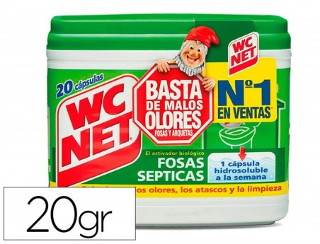 ELIMINA OLORES WC NET FOSAS SEPTICAS CAPSULA DE 18 GR CAJA D