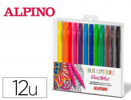 ROTULADOR ALPINO DUAL ARTIST COLOR EXPERIENCE ESTUCHE DE 12