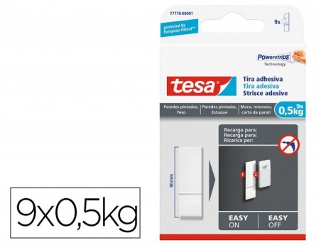 TIRA AUTOADESIVA TESA DUPLA FACE POWERSTRING TRANSPARENTE FI