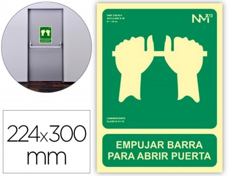 PICTOGRAMA ARCHIVO 2000 EMPURRAR BARRA PARA ABRIR PORTA PVC