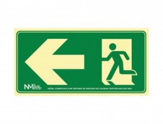 PICTOGRAMA ARCHIVO 2000 SAIDA DE EMERGENCIA ESQUERDA PVC VER