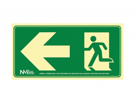 PICTOGRAMA ARCHIVO 2000 SAIDA DE EMERGENCIA ESQUERDA PVC VER