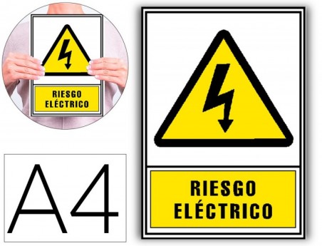 PICTOGRAMA ARCHIVO 2000 RISCO ELECTRICO PVC AMARELO LUMINISC