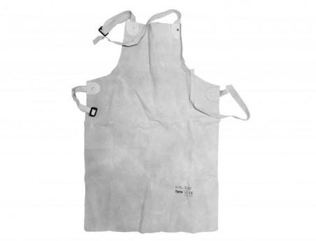 AVENTAL PARA SOLDADOR FARU COURO CROMADO COM TIRAS DE COURO