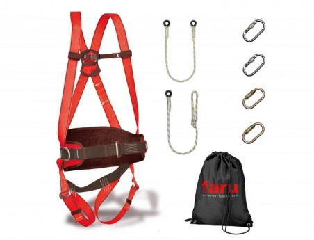 CONJUNTO TRABALHO EM ALTURA FARU ARNES P50F + CORDA C170 + 2